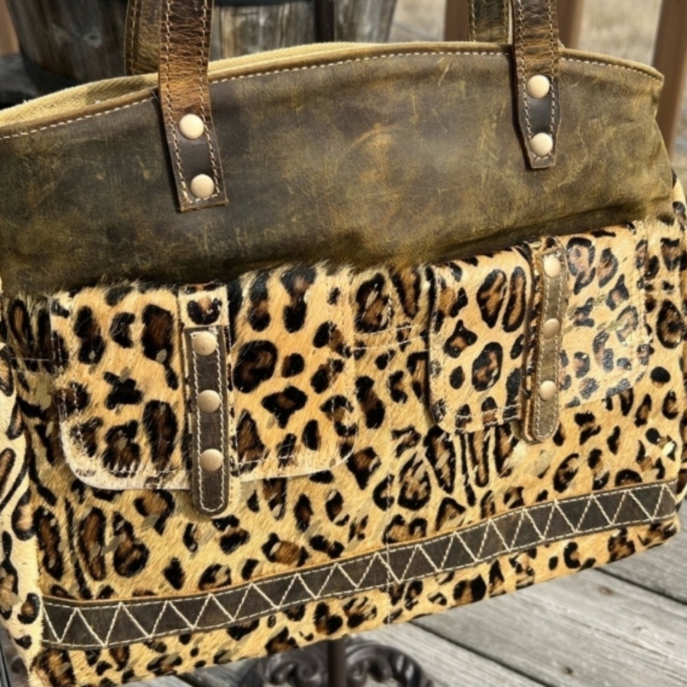 Myra Bag Wild Woods Leopard Cowhide Leather
